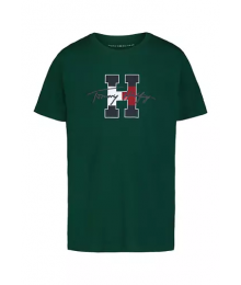 Tommy Hilfiger Green Script Logo Graphic Tee